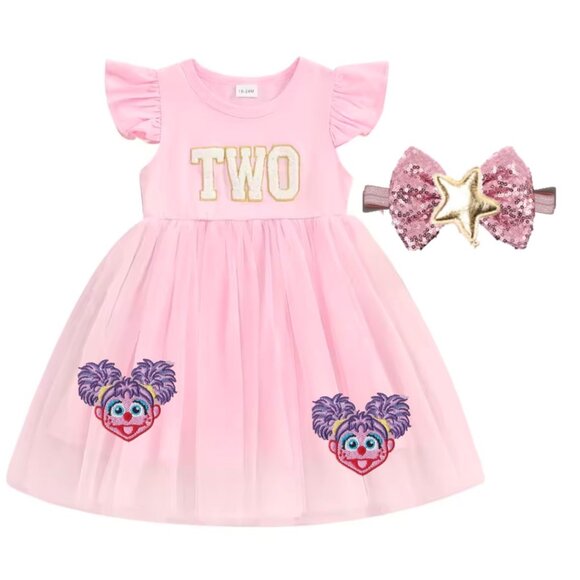 boutique Other - Abby Cadabby Dress Abby Second Birthday Sesame Street clothes Elmo Outfit